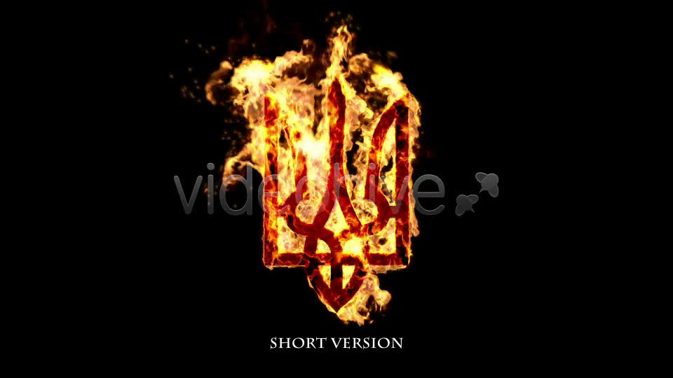 Ukrainian Trident in Fire Videohive 7328781 Motion Graphics Image 2