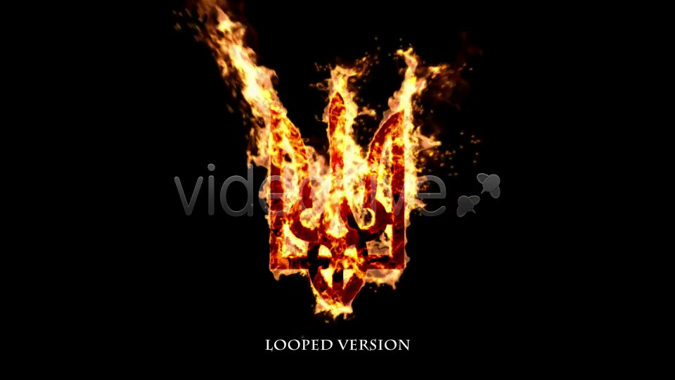 Ukrainian Trident in Fire Videohive 7328781 Motion Graphics Image 7