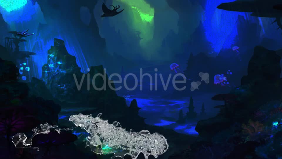 UnderWater Rise Splashes Videohive 19450086 Motion Graphics Image 1