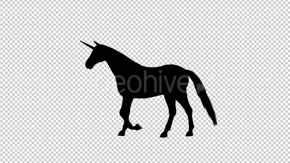 Unicorn Silhouette Walking Videohive 19296304 Motion Graphics Image 4