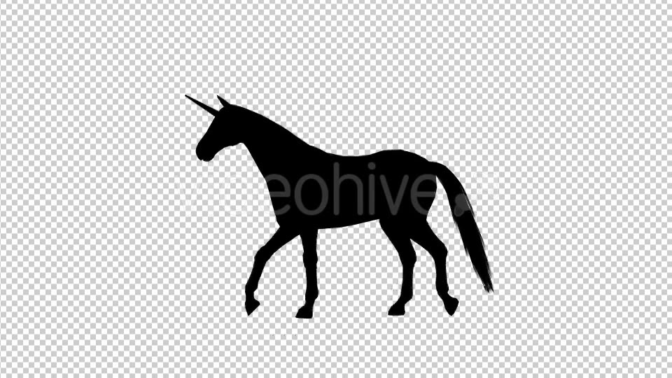 Unicorn Silhouette Walking Videohive 19296304 Motion Graphics Image 5