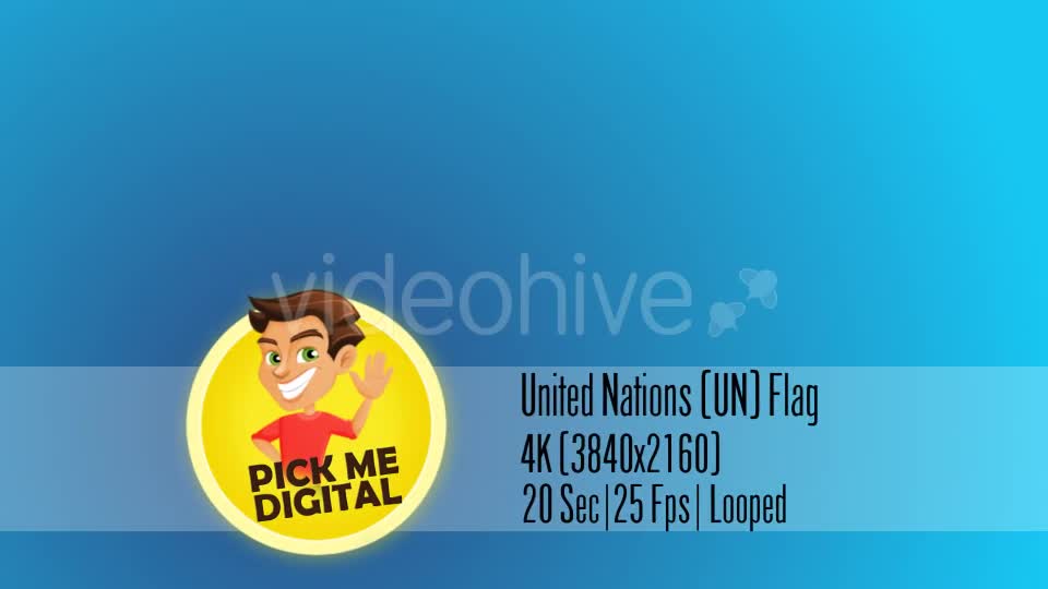 United Nations Flag 4K Videohive 16589082 Motion Graphics Image 1