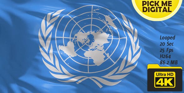 United Nations Flag 4K - 16589082 Videohive Download
