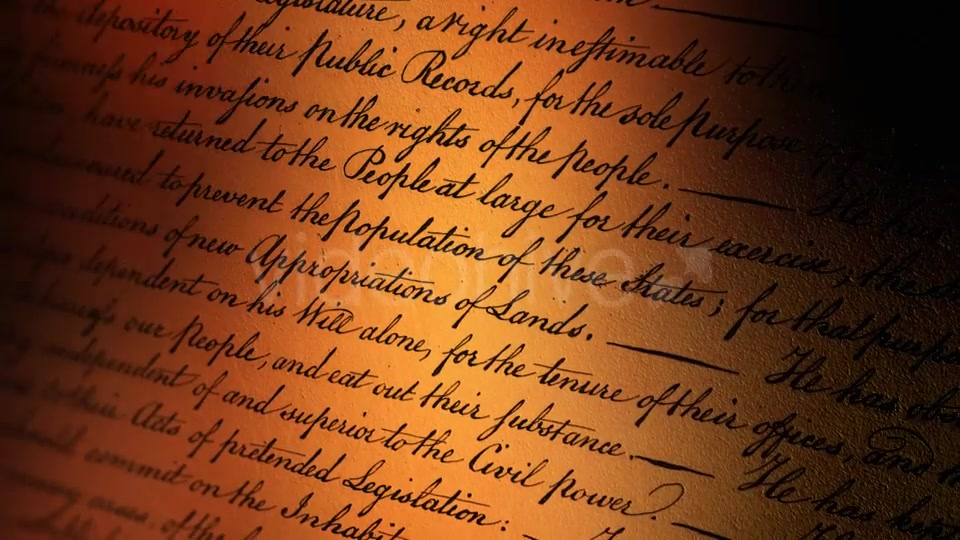 US Declaration of Independence VIII Videohive 21287121 Motion Graphics Image 5