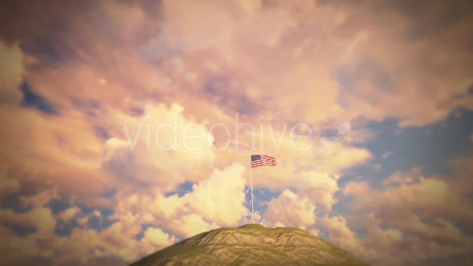 US Flag on Hill Videohive 19445102 Motion Graphics Image 1