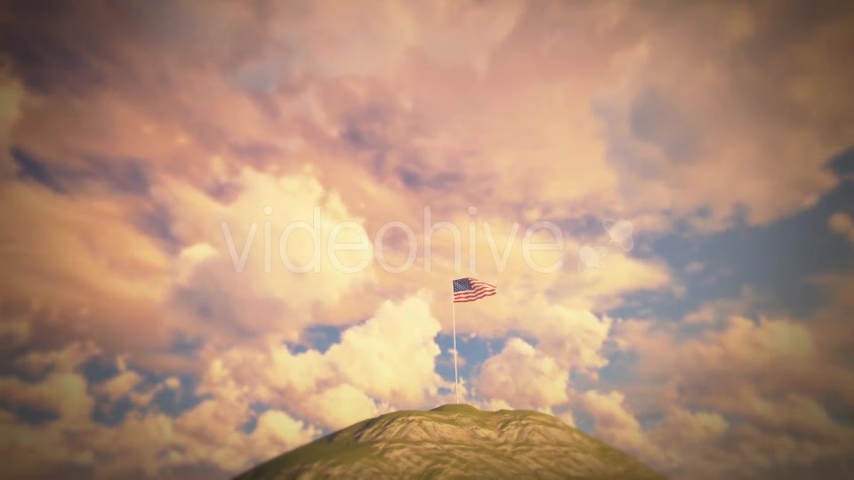 US Flag on Hill Videohive 19445102 Motion Graphics Image 2