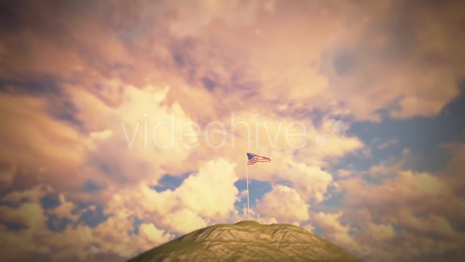 US Flag on Hill Videohive 19445102 Motion Graphics Image 3