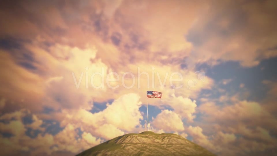US Flag on Hill Videohive 19445102 Motion Graphics Image 4