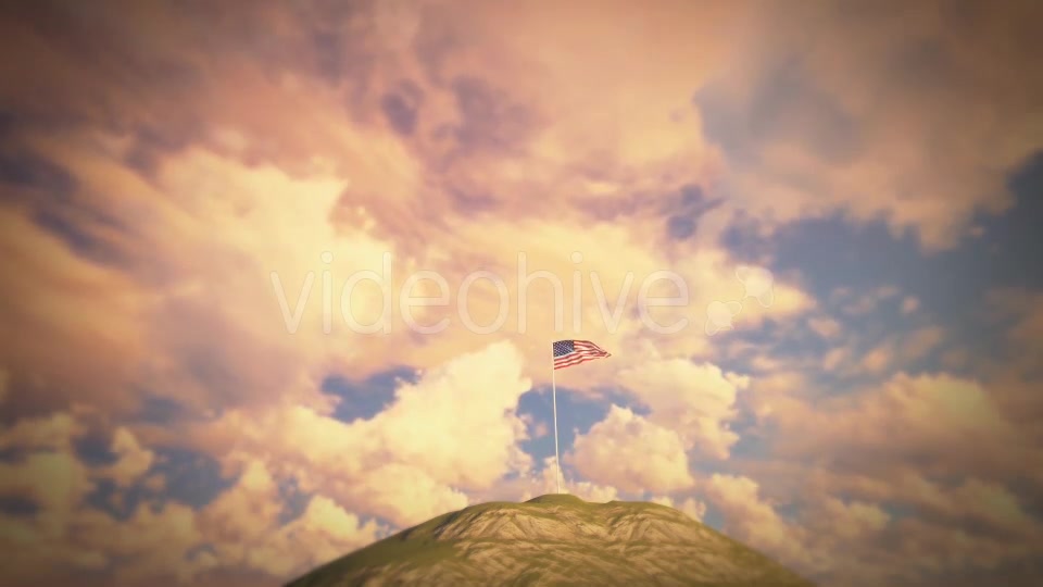 US Flag on Hill Videohive 19445102 Motion Graphics Image 5