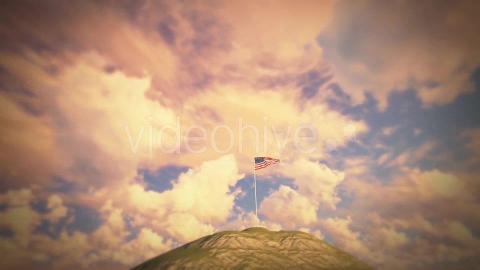 US Flag on Hill Videohive 19445102 Motion Graphics Image 6