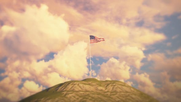 US Flag on Hill - Download Videohive 19445102
