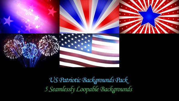 US Patriotic Backgrounds Pack - Videohive 7976528 Download