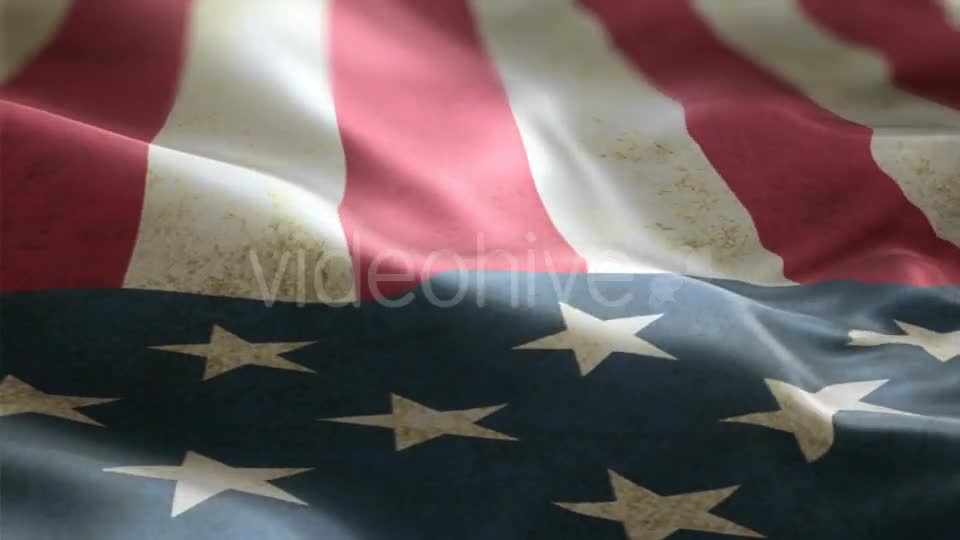 USA Flag Waving in the Wind Videohive 19873611 Motion Graphics Image 1