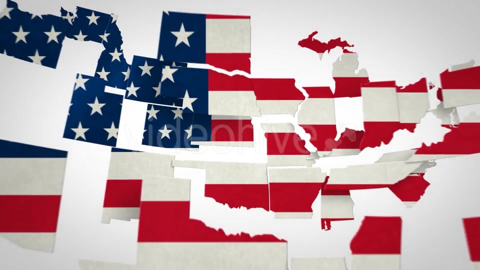 USA Map States Combine Videohive 14593027 Motion Graphics Image 3