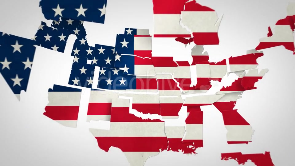 USA Map States Combine Videohive 14593027 Motion Graphics Image 4