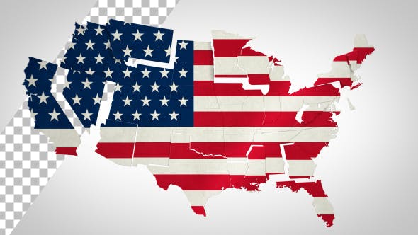 USA Map States Combine - Download Videohive 14593027
