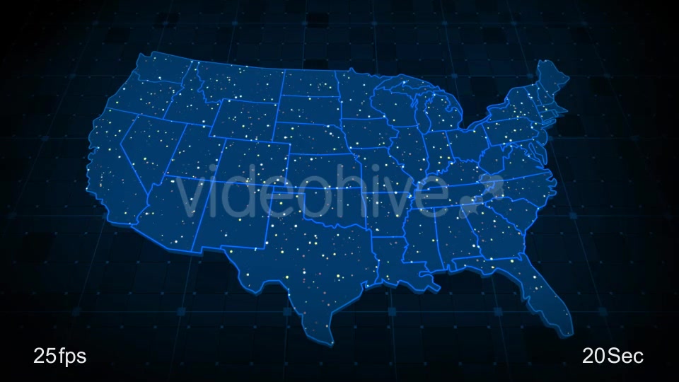 USA Map Videohive 21531755 Motion Graphics Image 8