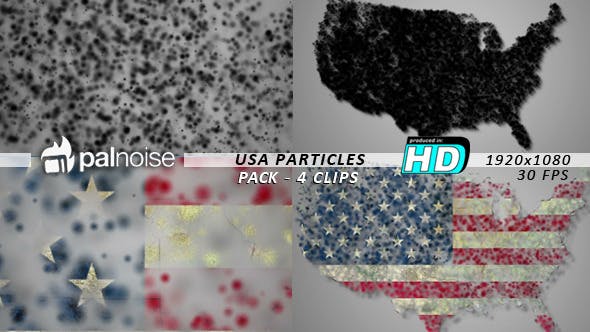 USA Particles Formation (4 Pack) - 8549415 Videohive Download