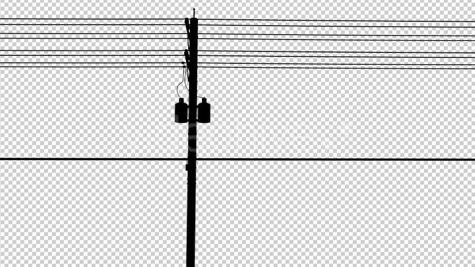 Utility Pole Silhouettes On The Road Videohive 17212323 Motion Graphics Image 1