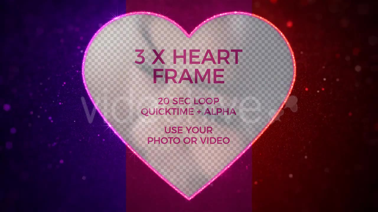Valentine Heart Frame x 3 Colors Videohive 21322049 Motion Graphics Image 3