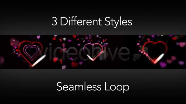 Valentines Day Hearts Animating 3 Looped Styles Videohive 3203084 Motion Graphics Image 2