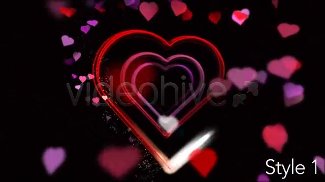 Valentines Day Hearts Animating 3 Looped Styles Videohive 3203084 Motion Graphics Image 3