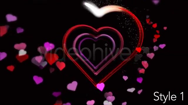 Valentines Day Hearts Animating 3 Looped Styles Videohive 3203084 Motion Graphics Image 4