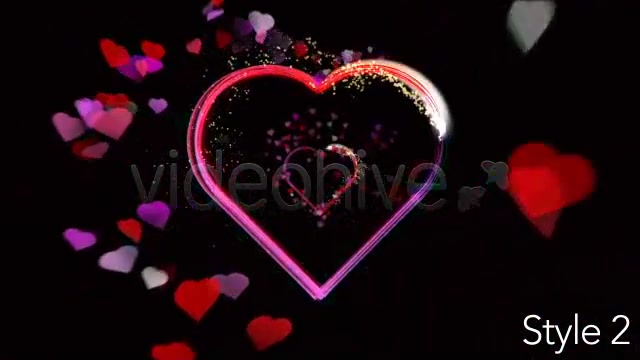 Valentines Day Hearts Animating 3 Looped Styles Videohive 3203084 Motion Graphics Image 7