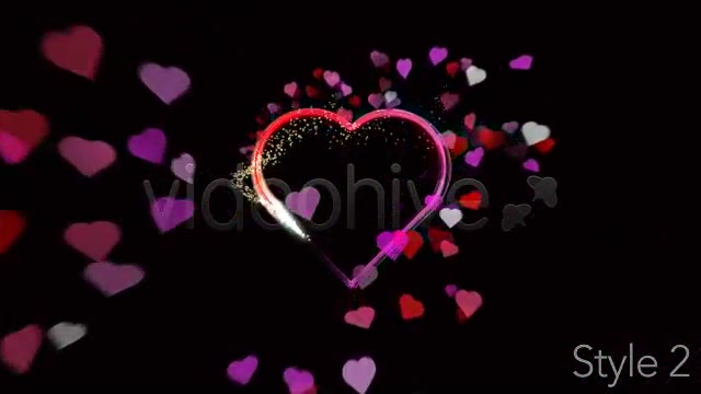 Valentines Day Hearts Animating 3 Looped Styles Videohive 3203084 Motion Graphics Image 8