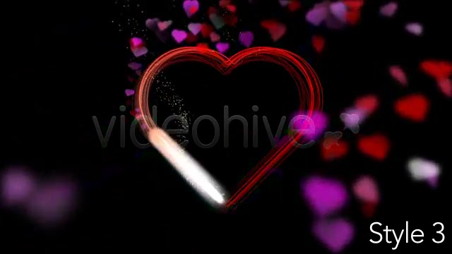 Valentines Day Hearts Animating 3 Looped Styles Videohive 3203084 Motion Graphics Image 9