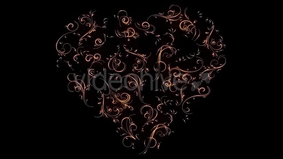 Valentines Hearts Calligrapy Videohive 14542679 Motion Graphics Image 1