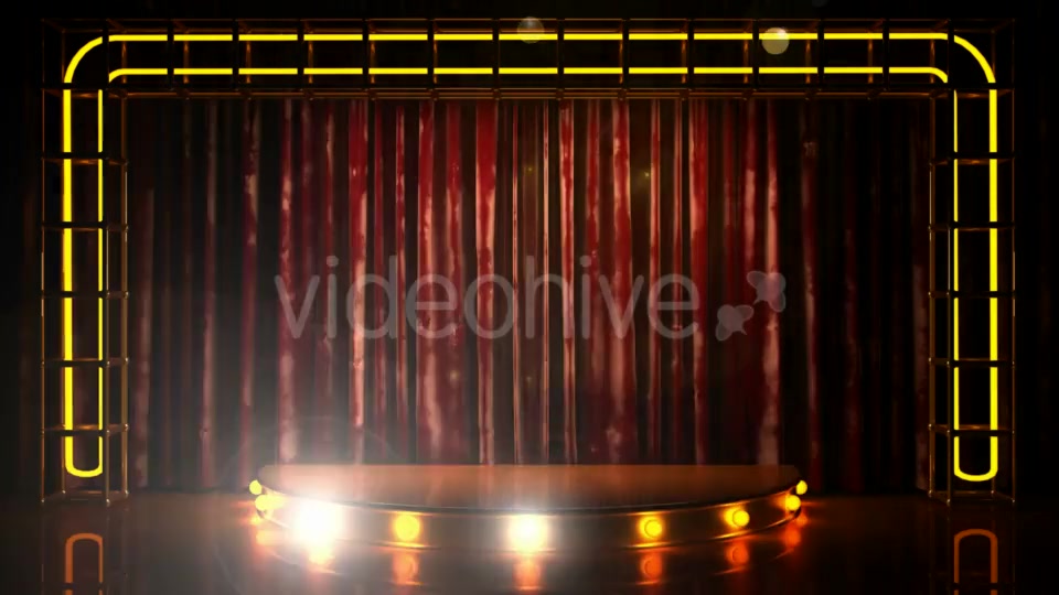 Velvet Curtain Stage With Loop Lights Videohive 18744592 Motion Graphics Image 5