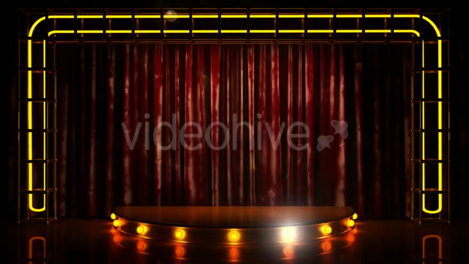 Velvet Curtain Stage With Loop Lights Videohive 18744592 Motion Graphics Image 6