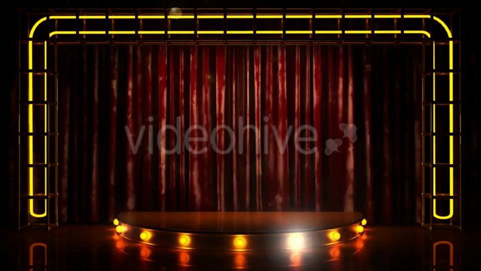 Velvet Curtain Stage With Loop Lights Videohive 18744592 Motion Graphics Image 7