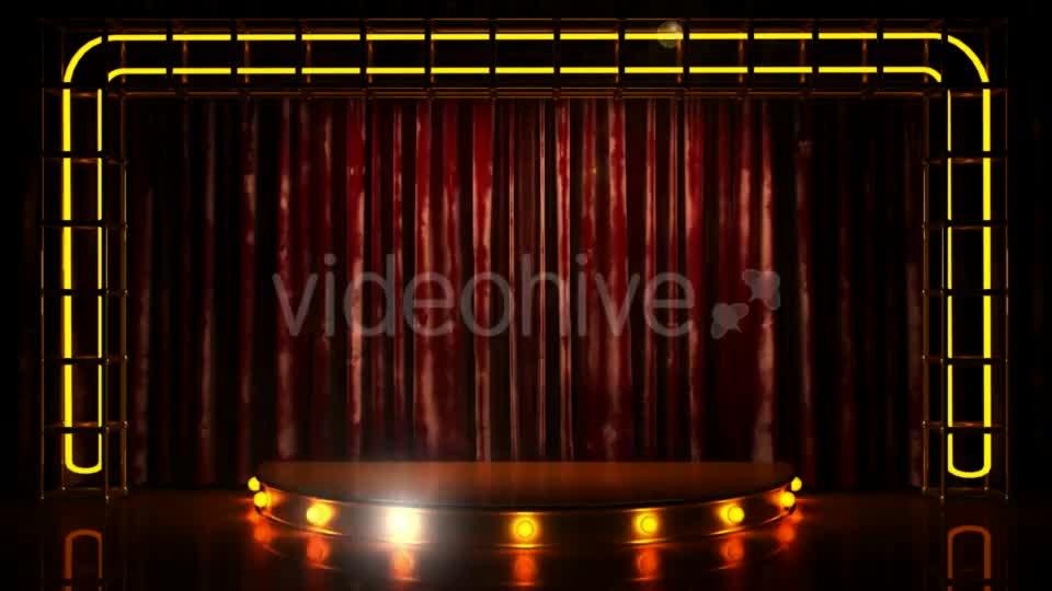 Velvet Curtain Stage With Loop Lights Videohive 18744592 Motion Graphics Image 8