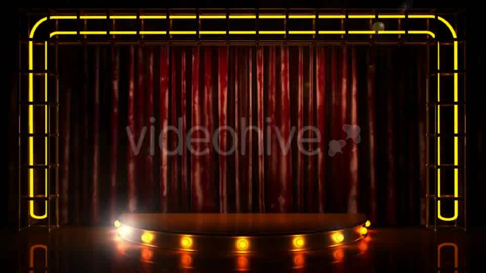 Velvet Curtain Stage With Loop Lights Videohive 18744592 Motion Graphics Image 9