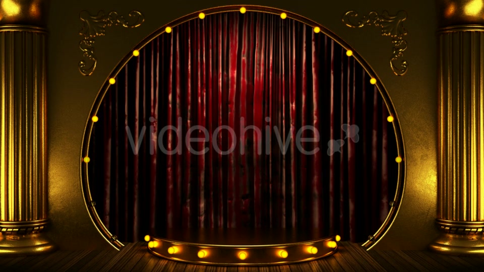 Velvet Curtain Stage With Loop Lights Videohive 18744631 Motion Graphics Image 4