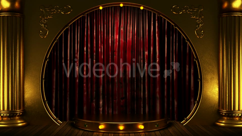 Velvet Curtain Stage With Loop Lights Videohive 18744631 Motion Graphics Image 5