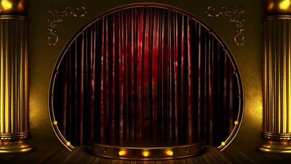 Velvet Curtain Stage With Loop Lights - Download 18744631 Videohive