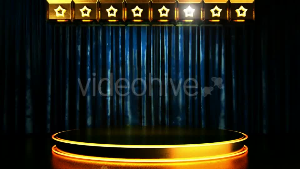 Velvet Curtain Stage With Loop Lights Videohive 18744598 Motion Graphics Image 1