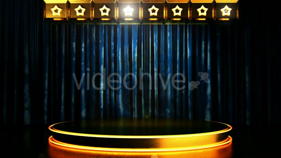 Velvet Curtain Stage With Loop Lights Videohive 18744598 Motion Graphics Image 4