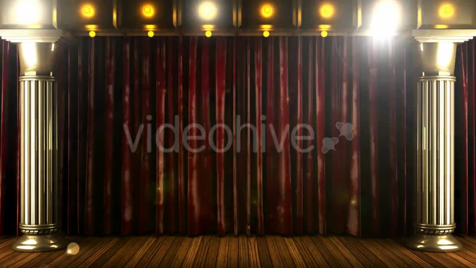 Velvet Curtain Stage With Loop Lights Videohive 18744684 Motion Graphics Image 2
