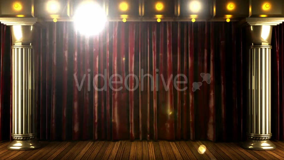 Velvet Curtain Stage With Loop Lights Videohive 18744684 Motion Graphics Image 3