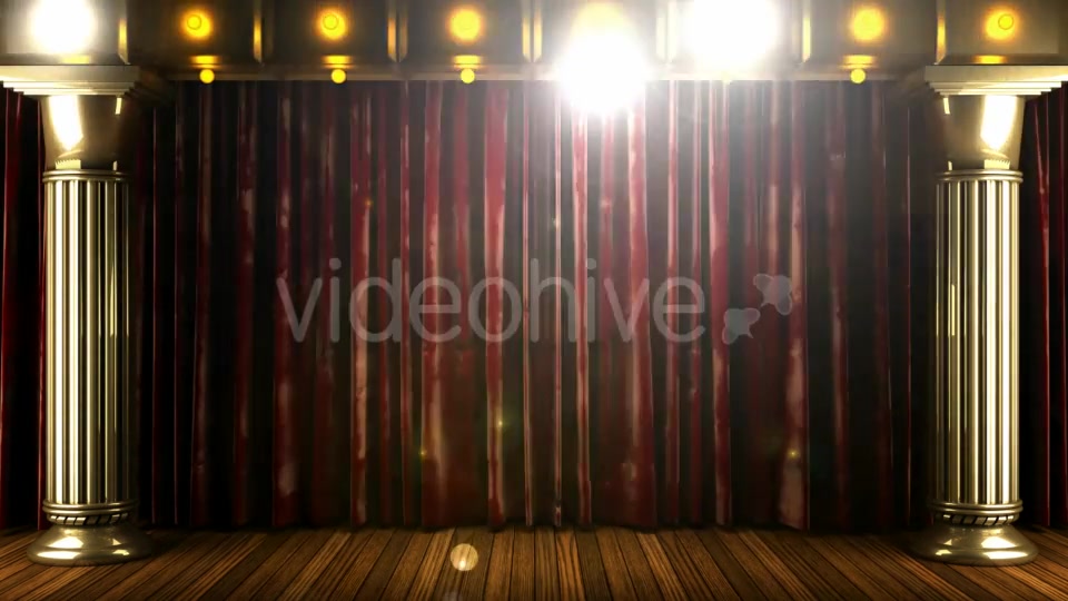 Velvet Curtain Stage With Loop Lights Videohive 18744684 Motion Graphics Image 4