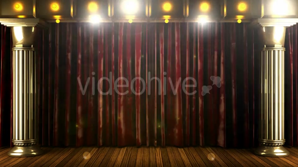 Velvet Curtain Stage With Loop Lights Videohive 18744684 Motion Graphics Image 5