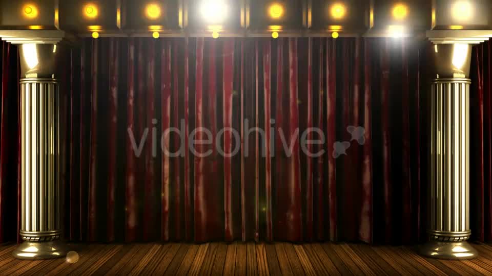 Velvet Curtain Stage With Loop Lights Videohive 18744684 Motion Graphics Image 8