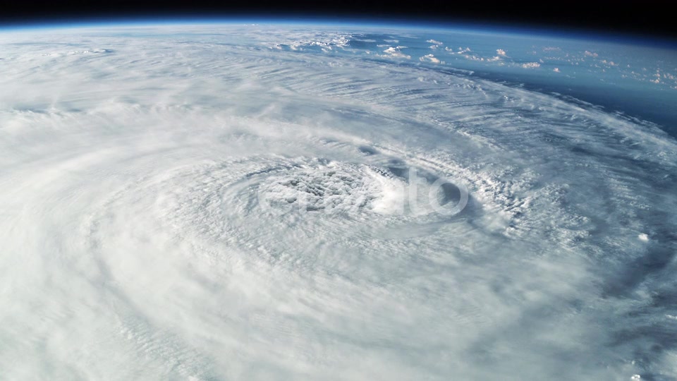 View From Space on the Cyclone Clouds Over the Planet Videohive 23914046 Motion Graphics Image 3