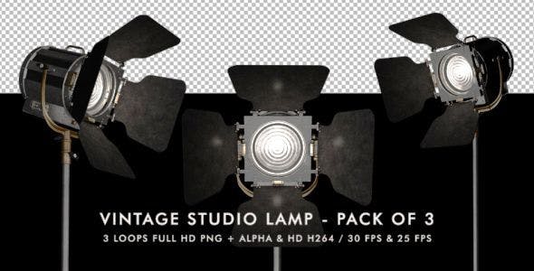 Vintage Studio Lamp Pack of 3 - Download Videohive 6501906