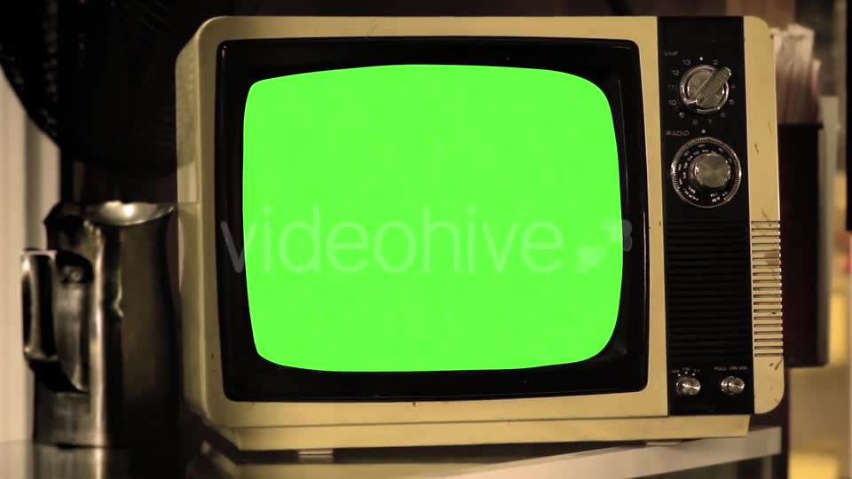Vintage TV Green Screen.  Videohive 18710719 Stock Footage Image 2