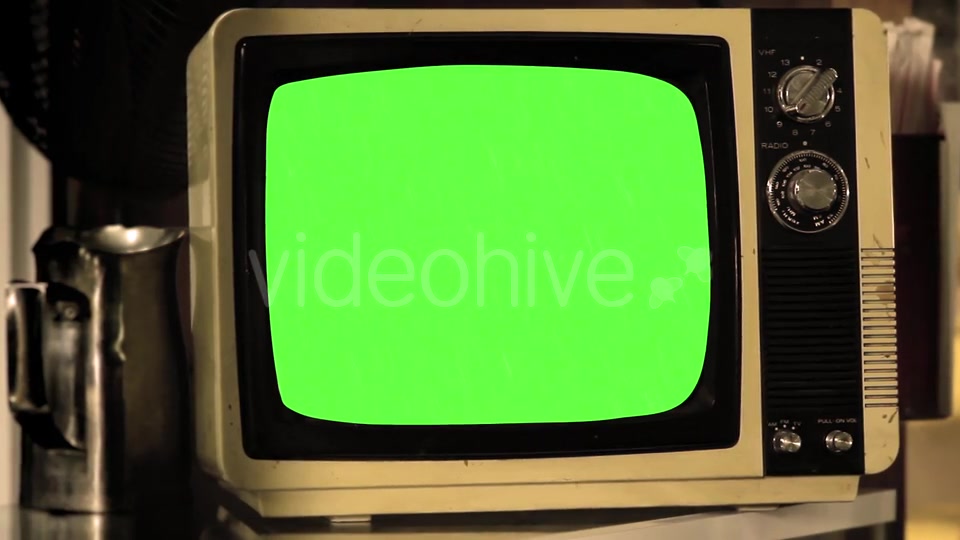 Vintage TV Green Screen.  Videohive 18710719 Stock Footage Image 6